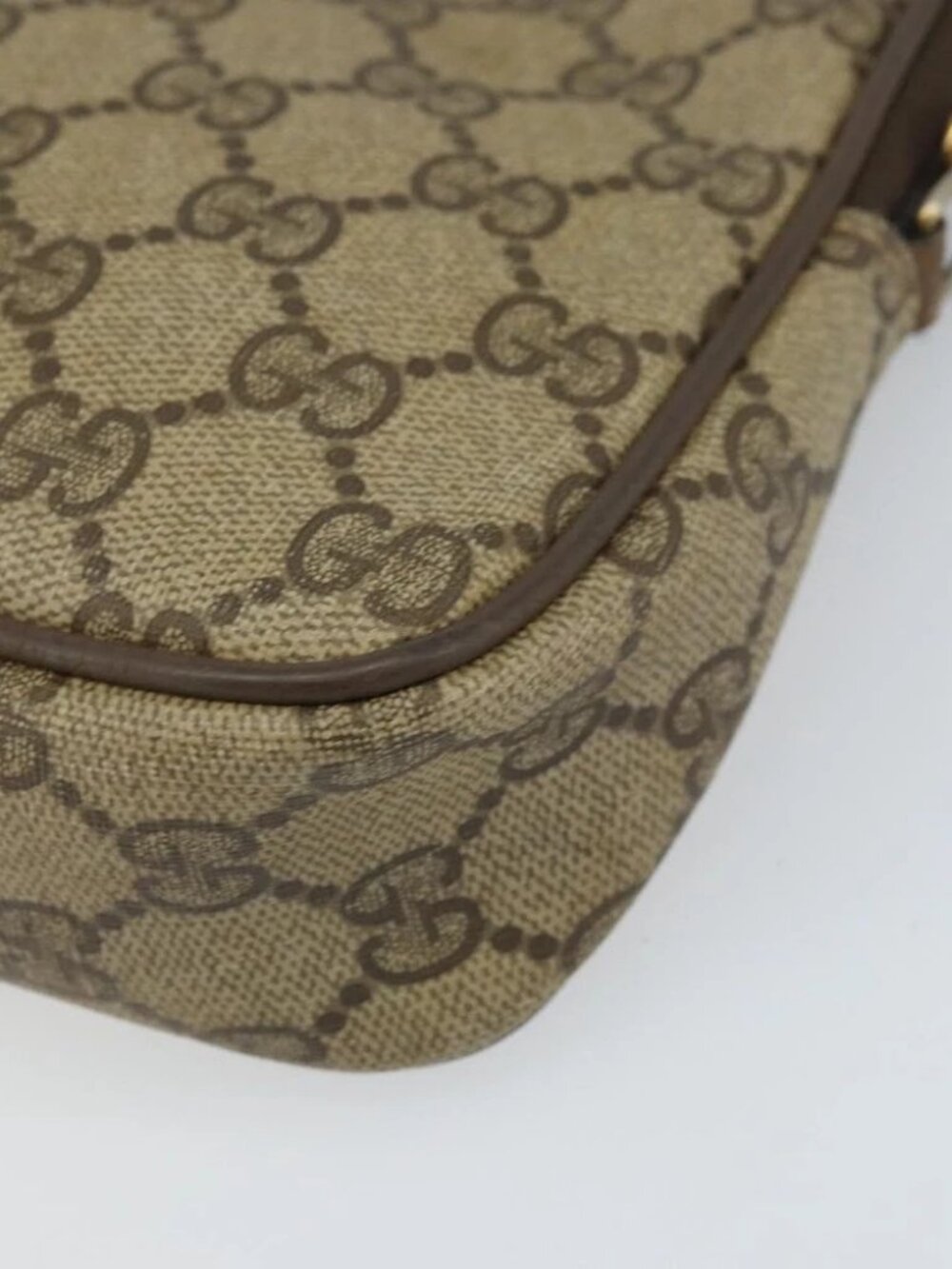 GUCCI GG Supreme Shoulder Bag PVC Beige Gold 56 02 068 Auth - Picture 10 of 15